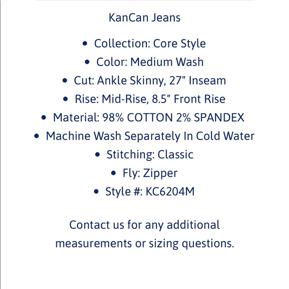 KanCan Loveland Mid Rise Fray Hem Skinny Size 9/28 - Picture 2 of 12